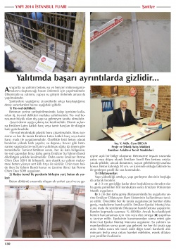Şantiye Haber Mayıs 2014